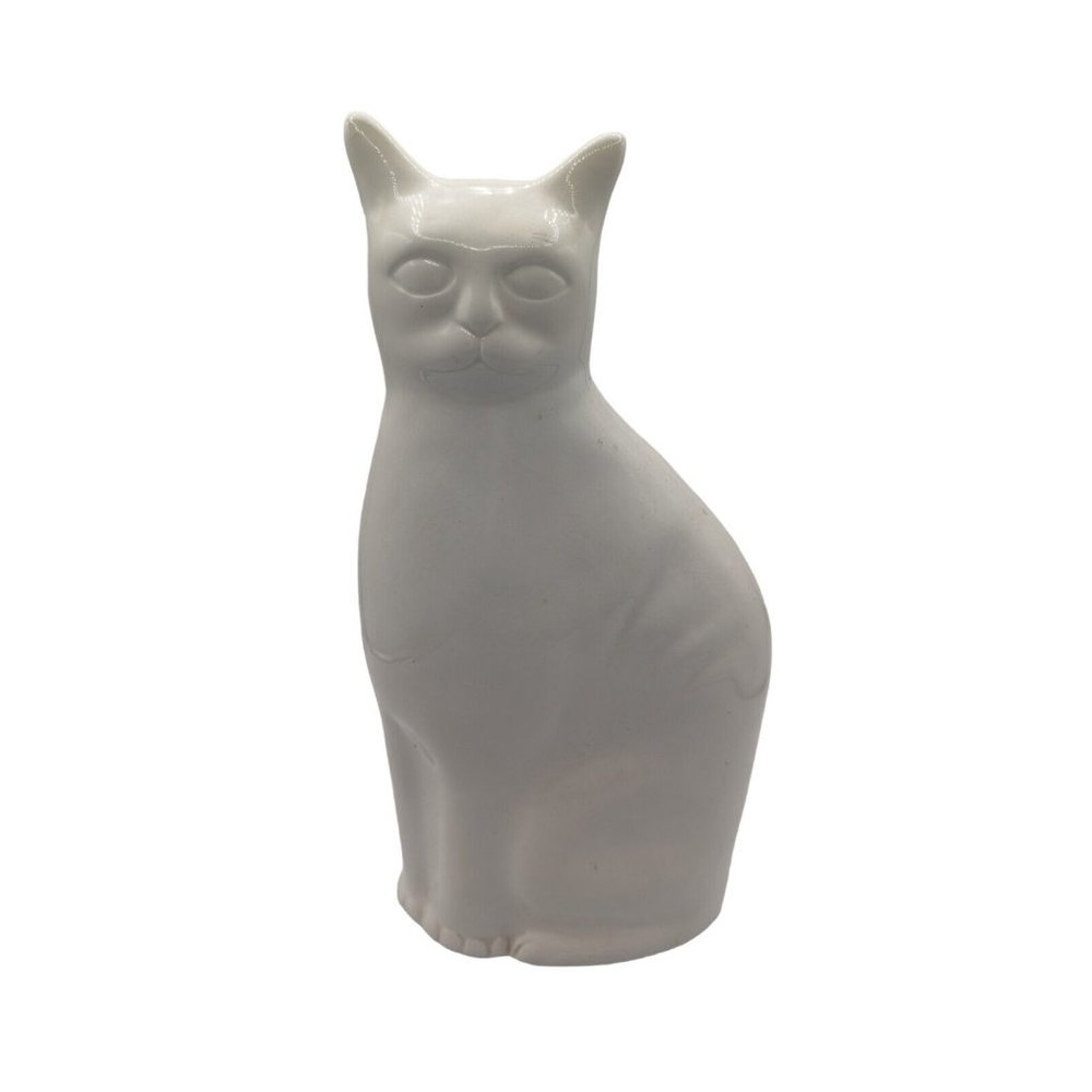 Vintage Enesco MCM White Ceramic 10” Cat - Picture 4 of 7